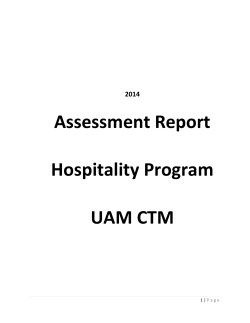 Assessment Report Hospitality Program UAM CTM