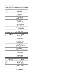 2014 Fisher Cup Rosters