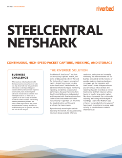 Riverbed SteelCentral NetShark Datasheet