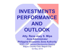 INVESTMENTS PERFORMANCE AND OUTLOOK