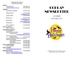 COPLAY NEWSLETTER