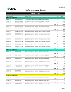 SoCal Inventory Report