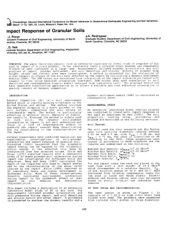 Impact response of granular soils