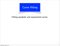 Curve fitting