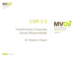 CSR 2.0 - MVO Forum 2014