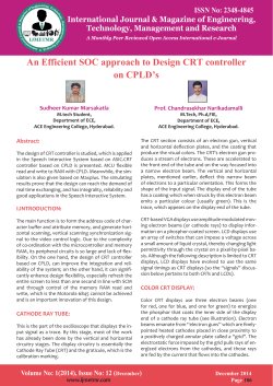 An Efficient SOC approach to Design CRT controller on