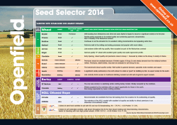 Openfield Seed Selector 2014