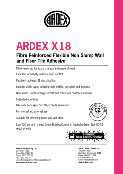 ARDEX X 18 Datasheet