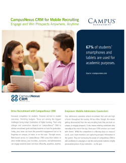 CampusNexus CRM for Mobile Recruiting