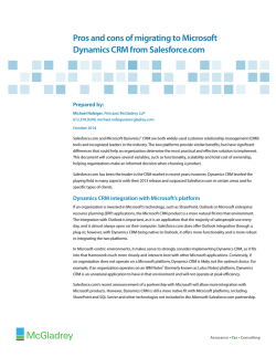 Pros and cons of migrating to Microsoft Dynamics CRM
