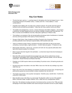Key Con Notes - Con 100 - The University of Sydney
