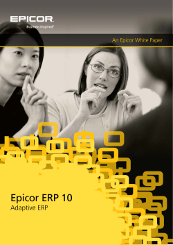 Epicor ERP 10 - Zift Solutions