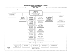 Victoria School of Nursing Organizational Chart 2013 – 2014