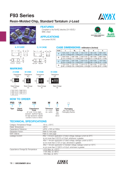 F93 Series Resin-Molded Chip, Standard Tantalum J-Lead