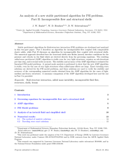 Incompressible flow and structural shells