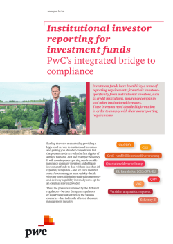 Institutional investor reporting for investment funds