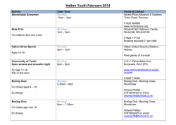 Halton Youth February 2014 - Beat