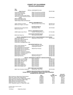 2014-15 Tax Bill Info
