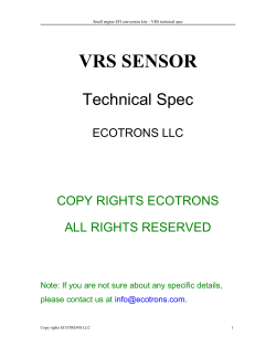 ECOTRONS Small VRS sensor technical spec