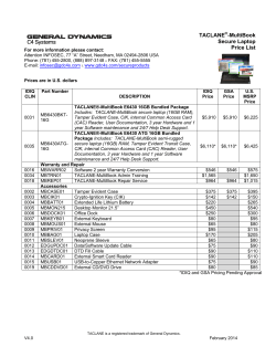 TACLANE-MultiBook Price Sheet