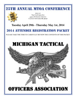 25th Annual MTOA Conference - Michigan Tactical Officers