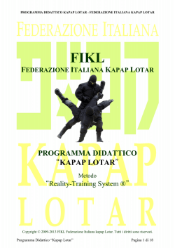 PROGRAMMA DIDATTICO “KAPAP LOTAR”