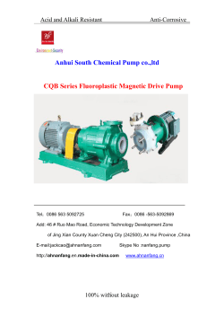 Anhui South Chemical Pump co.,ltd CQB Series