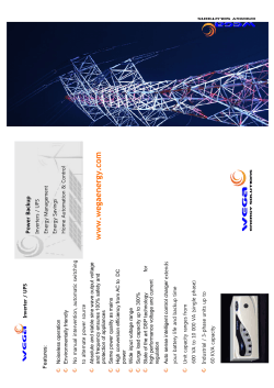 Brochure Inverter - Wega Energy Solutions