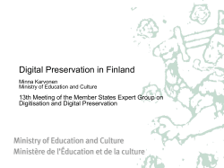Digital Preservation in Finland