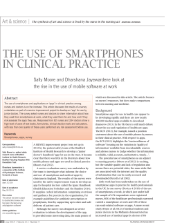 THE USE OF SMARTPHONES IN CLINICAL PRACTICE