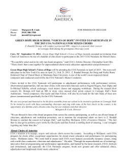 GHHS Carnegie Hall Press Release