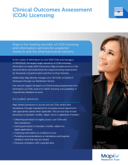 Download COA Licensing Factsheet