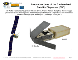 Innovative Uses of the Canisterized Satellite Dispenser (CSD) p ( )