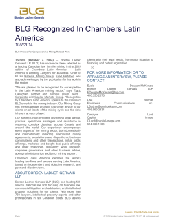 BLG Recognized In Chambers Latin America