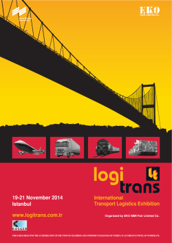 Download the brochure - logitrans Transport Lojistik Fuarı