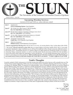 June 2014 - Unitarian Universalist Church of Spokane