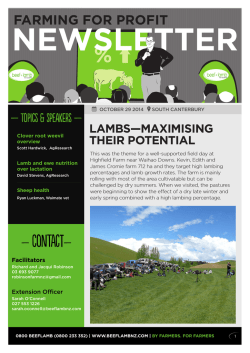 South Canterbury farming for profit newsletter