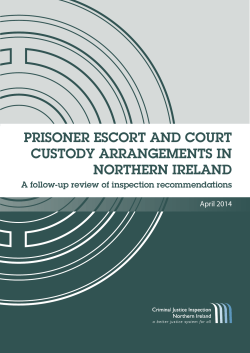 CJI Report on Prisoner Escort and Court Custody Service