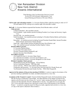 Minutes of the March 19, 2014 Division Council Meeting
