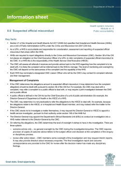 8.6 Suspected official misconduct