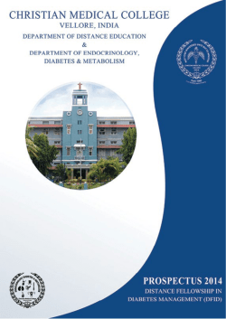 Download Prospectus for Distance Fellowship In Diabetes