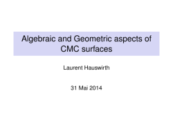 Algebraic and Geometric aspects of CMC surfaces
