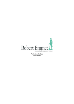 Final Volunteer Policy - Robert Emmet Community Development
