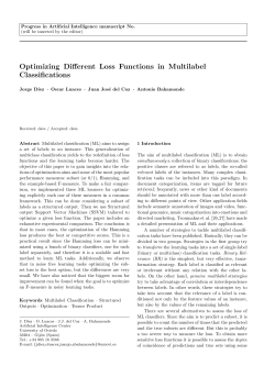 Optimizing Different Loss Functions in Multilabel Classifications