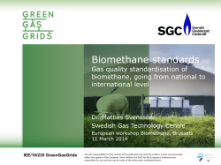 Standards of Biomethane - European Biogas Association
