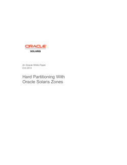White Paper: Hard Partitioning With Oracle Solaris Zones