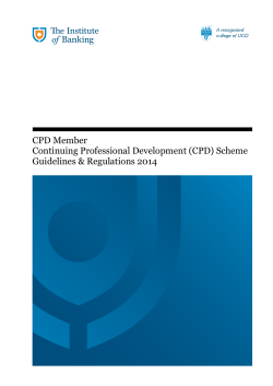 CPD Member Guidelines and Regulations 2014