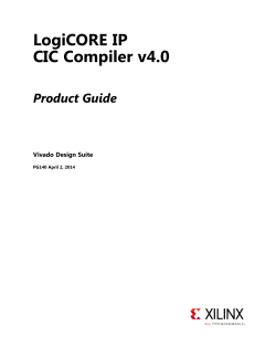 Xilinx PG140 LogiCORE IP CIC Compiler v4.0, Product Guide