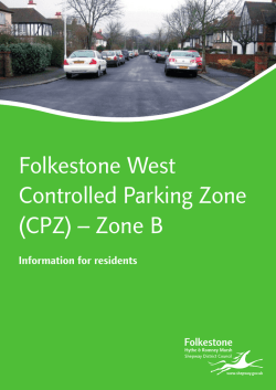 Folkestone West Controlled Parking Zone (CPZ) &ndash; Zone B