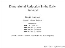Dimensional Reduction in the Early Universe